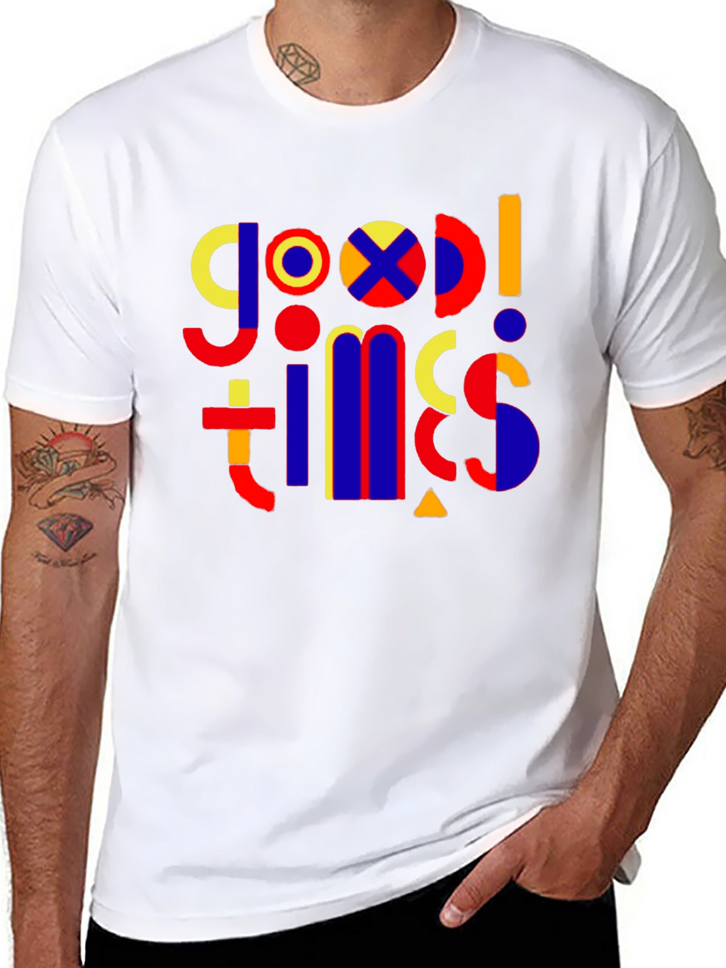 Good Times Graphic Print Black T-Shirt