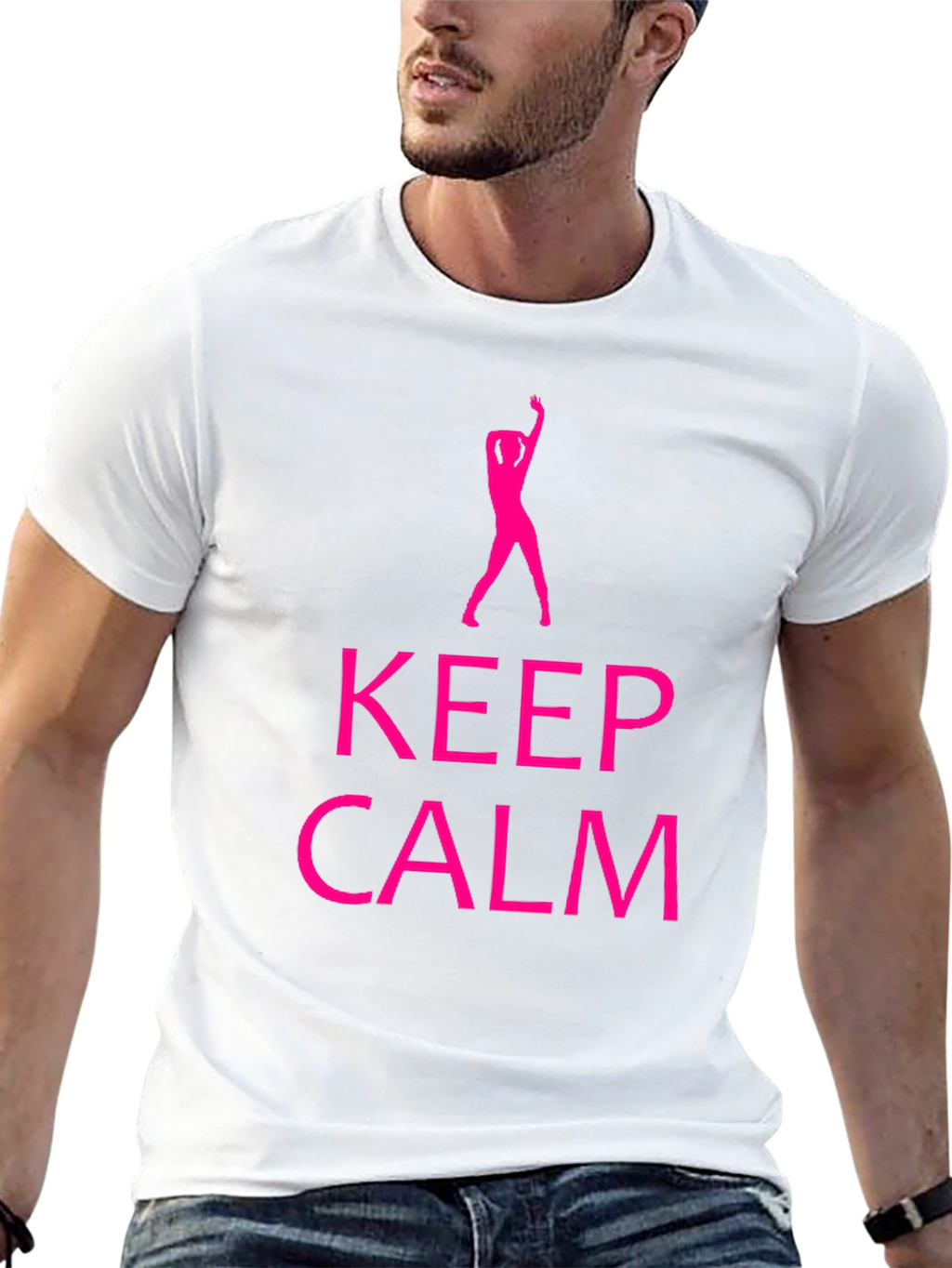 Keep Calm Dance Silhouette Black T-Shirt