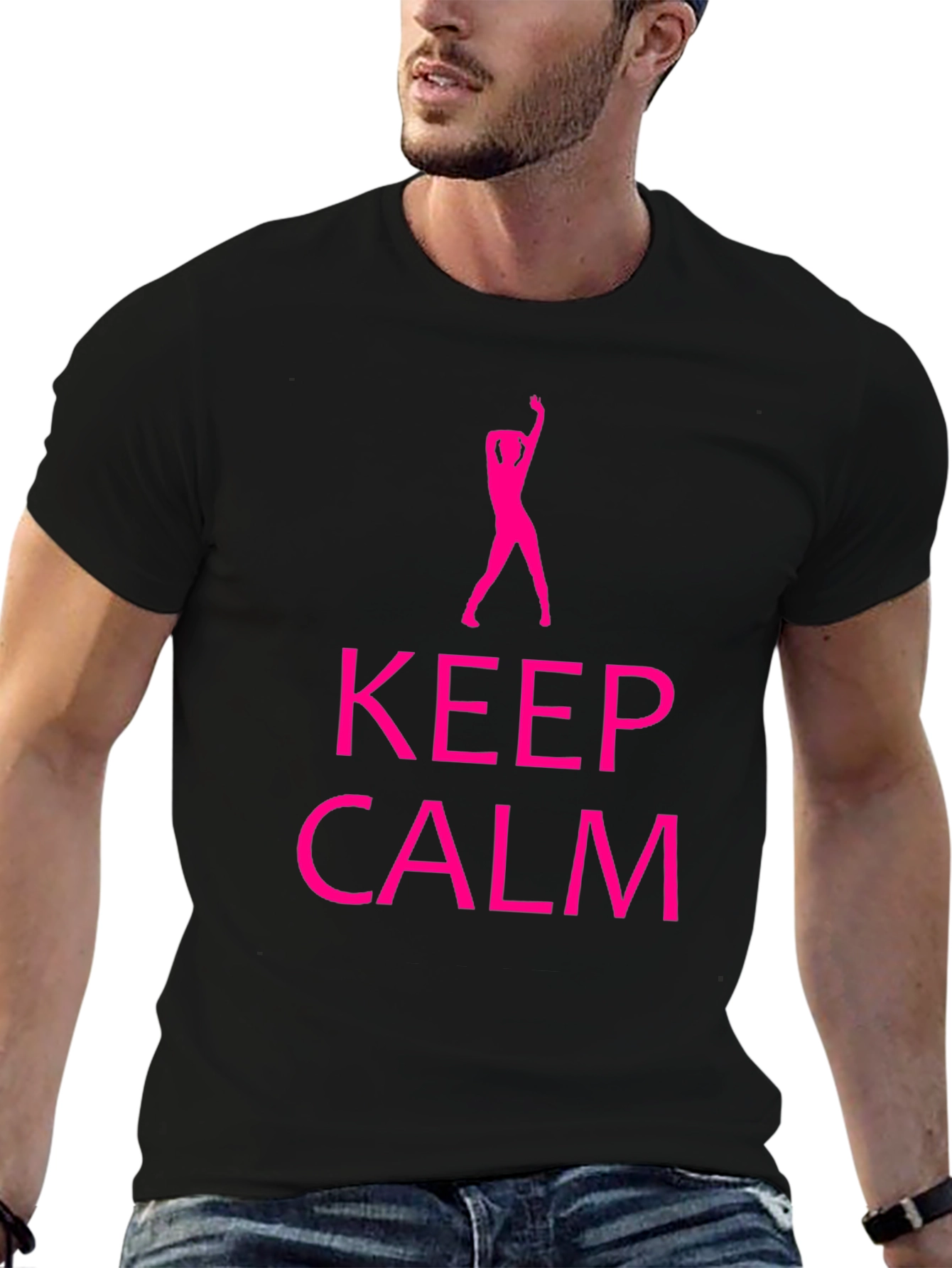 Keep Calm Dance Silhouette Black T-Shirt