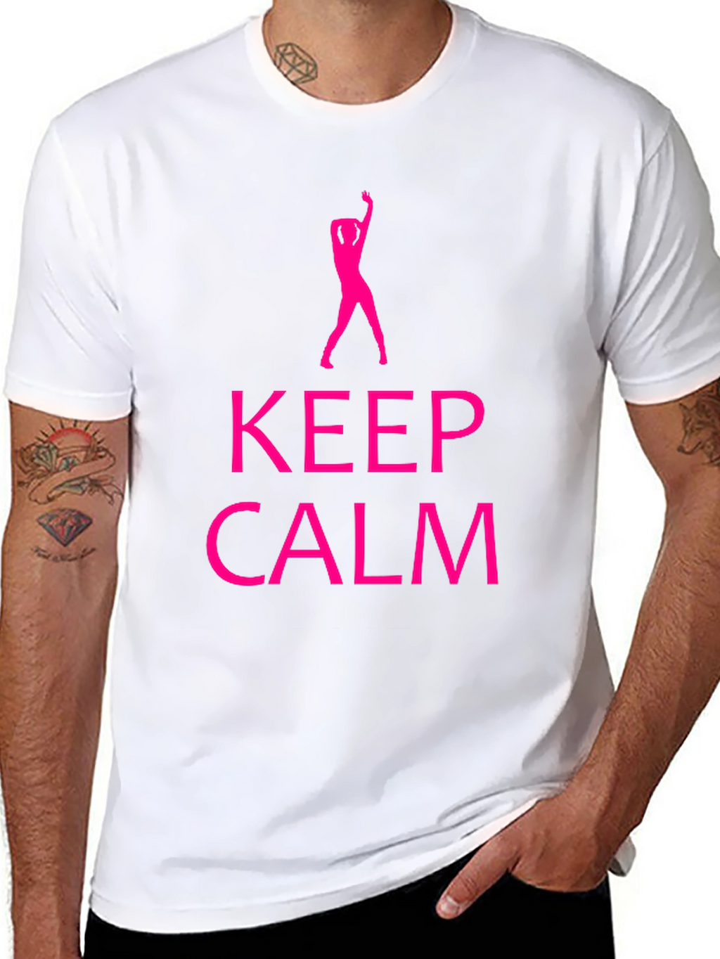 Keep Calm Dance Silhouette Black T-Shirt