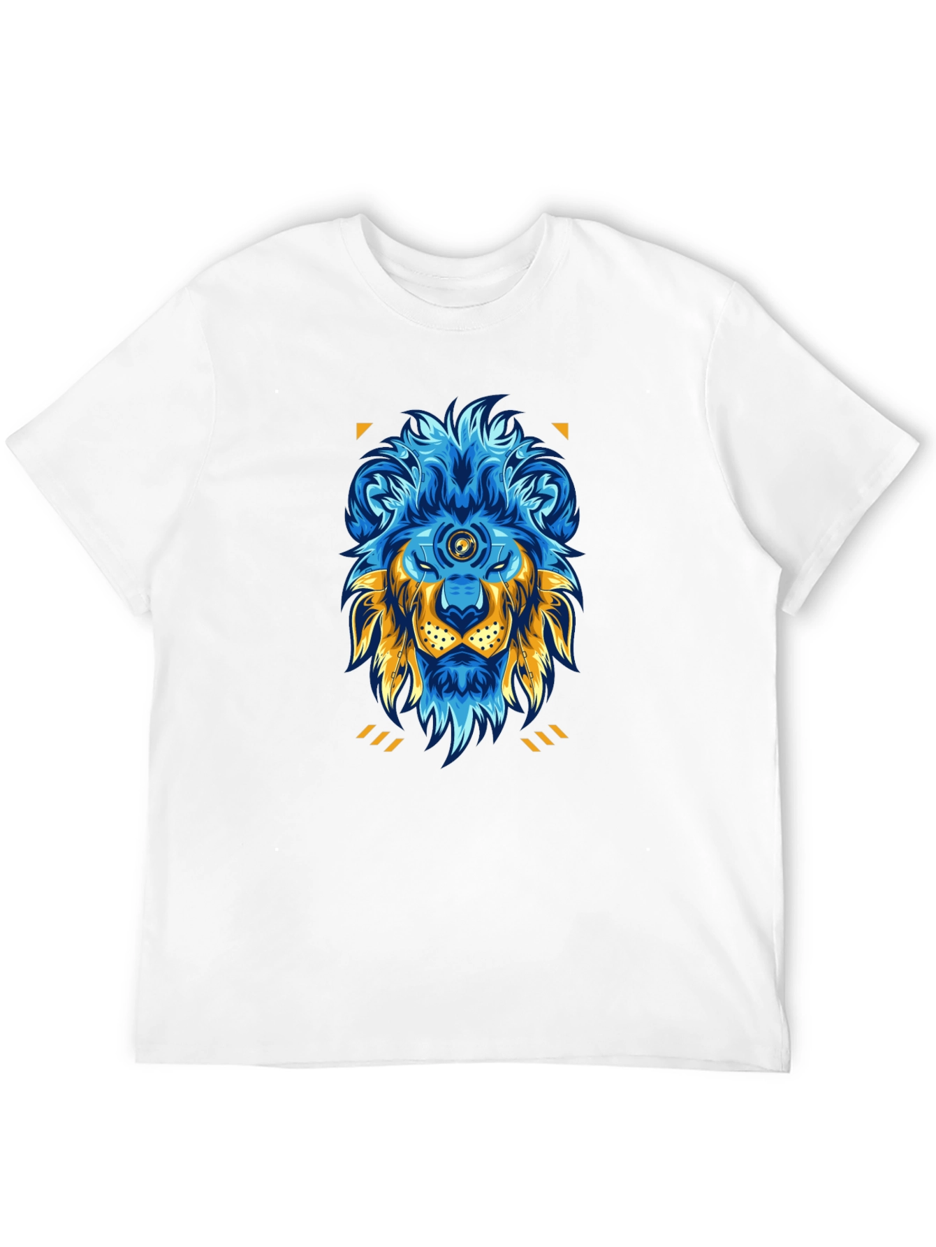 Lion Graphic Print Black T-Shirt