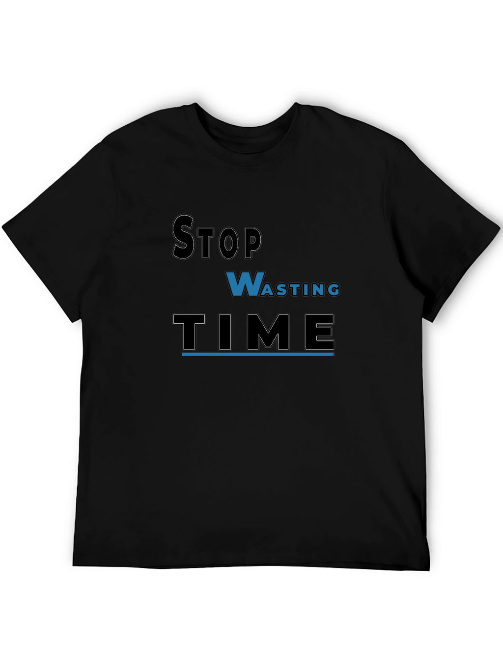 Stop Wasting Time Graphic Tee - Black