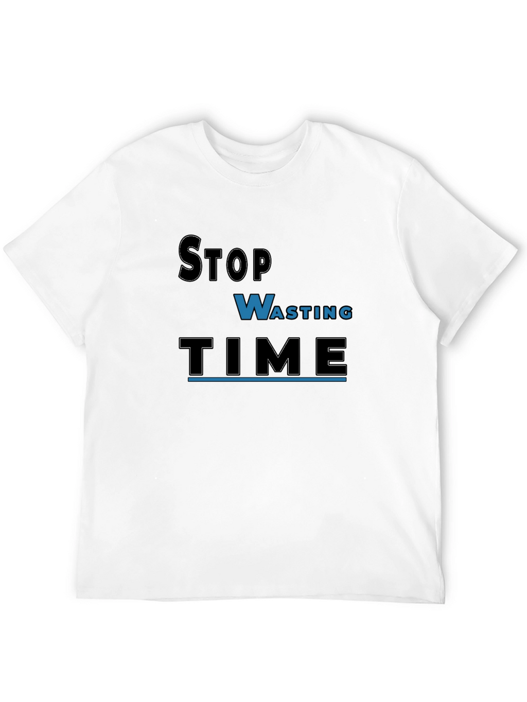 Stop Wasting Time Graphic Tee - Black