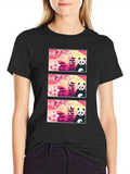 Panda & Japanese Landmark T-Shirt