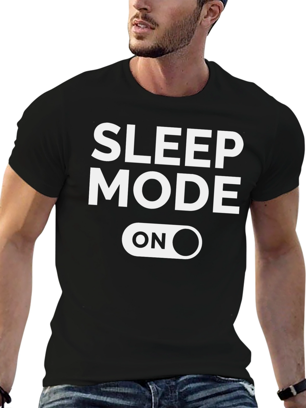 Sleep Mode On Graphic Tee - Black T-Shirt