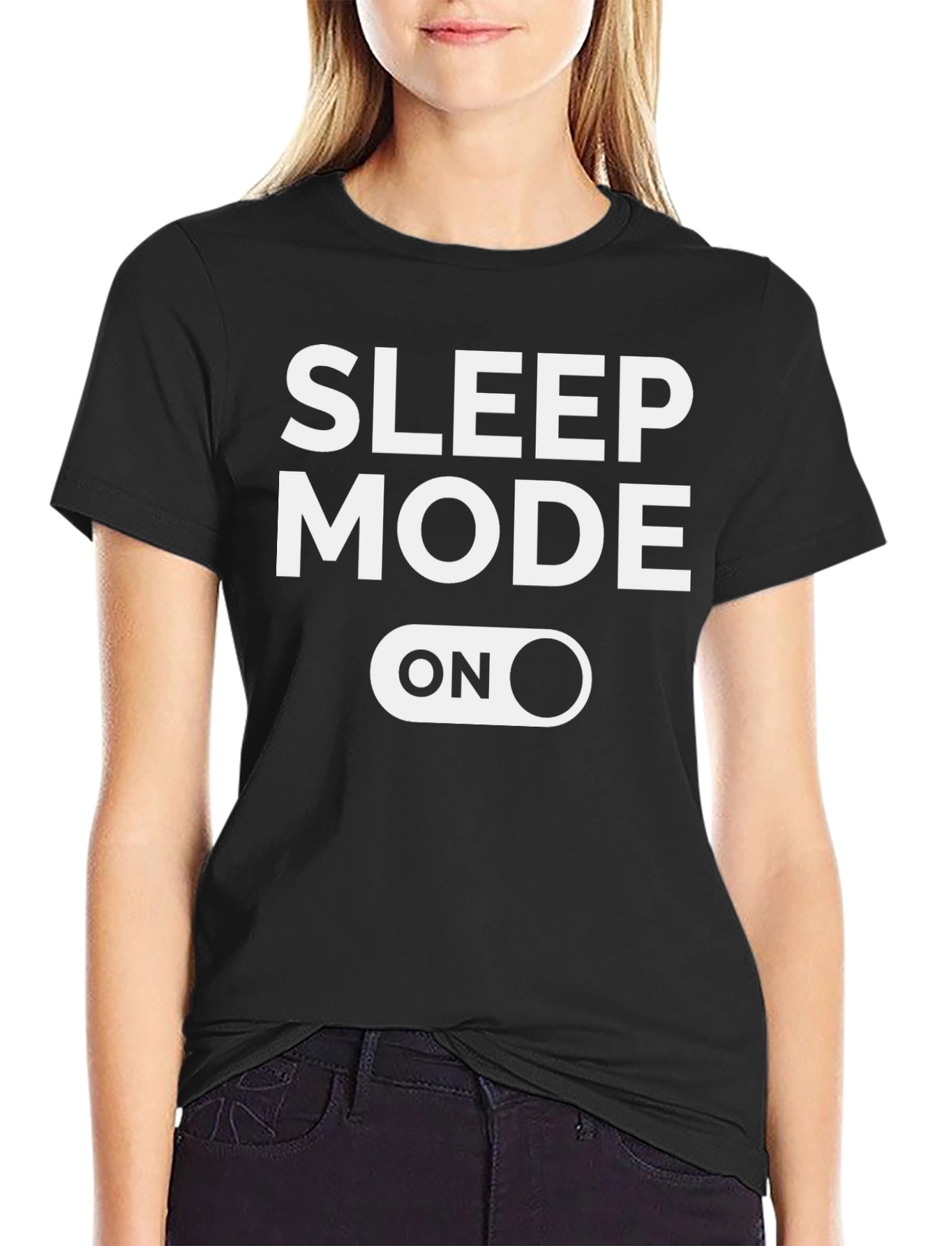 Sleep Mode On Graphic Tee - Black T-Shirt