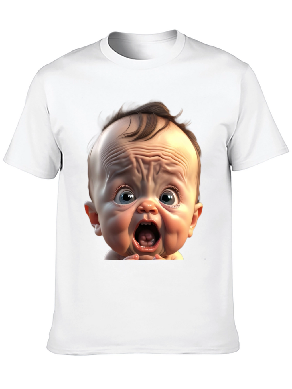 Funny Baby Face Black T-Shirt
