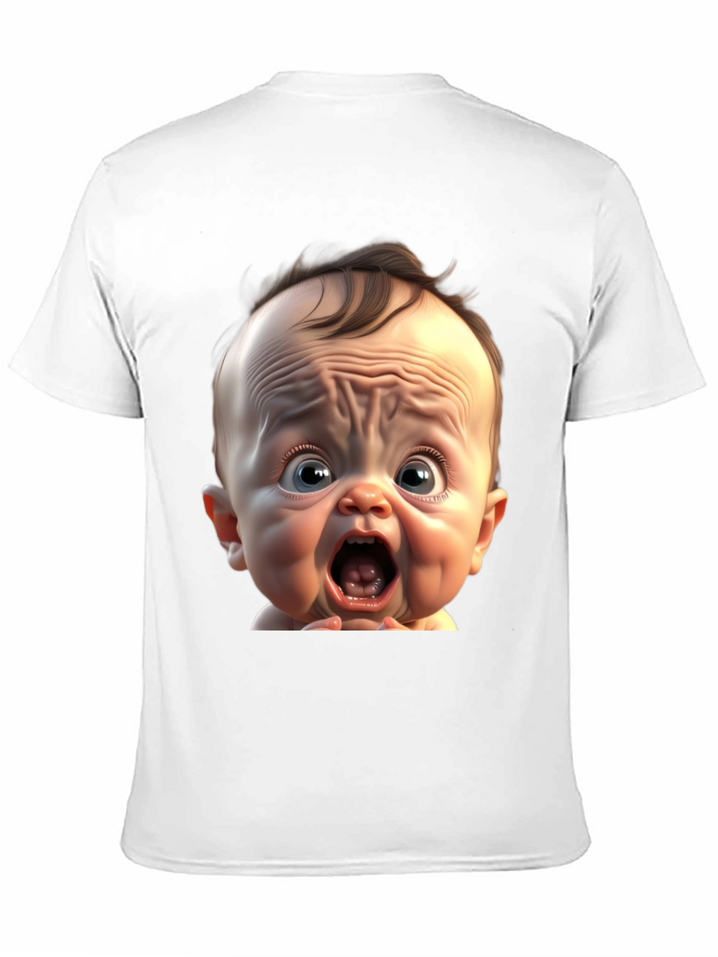 Funny Baby Face Black T-Shirt