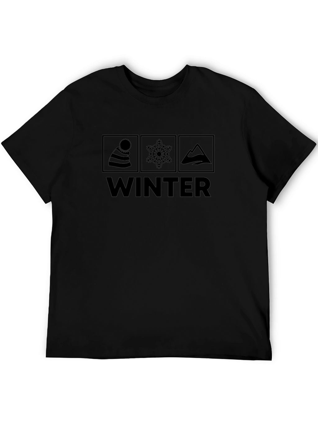 Winter Graphic Print Crew Neck T-Shirt