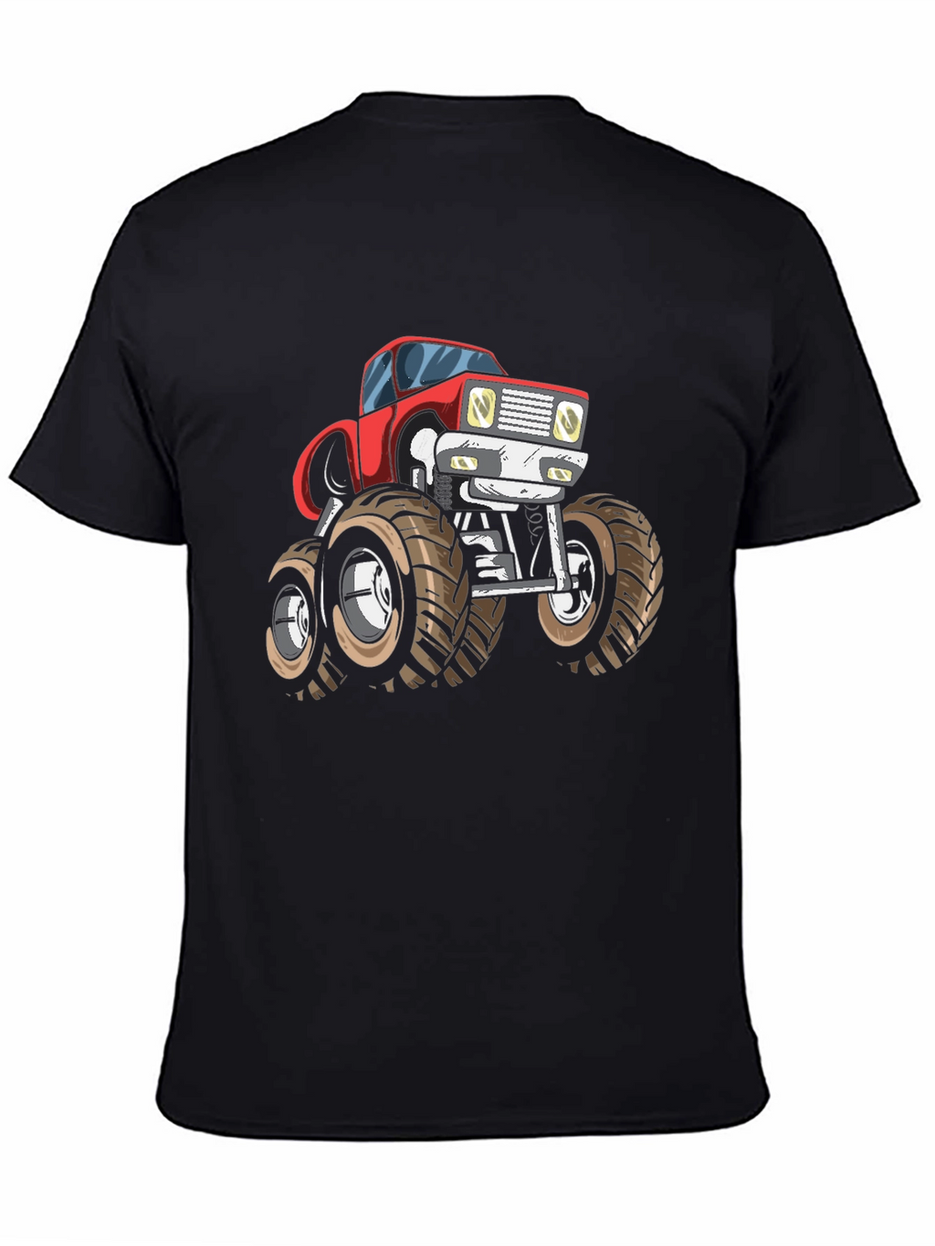 Monster Truck Graphic Tee - Bold Black Cotton T-Shirt
