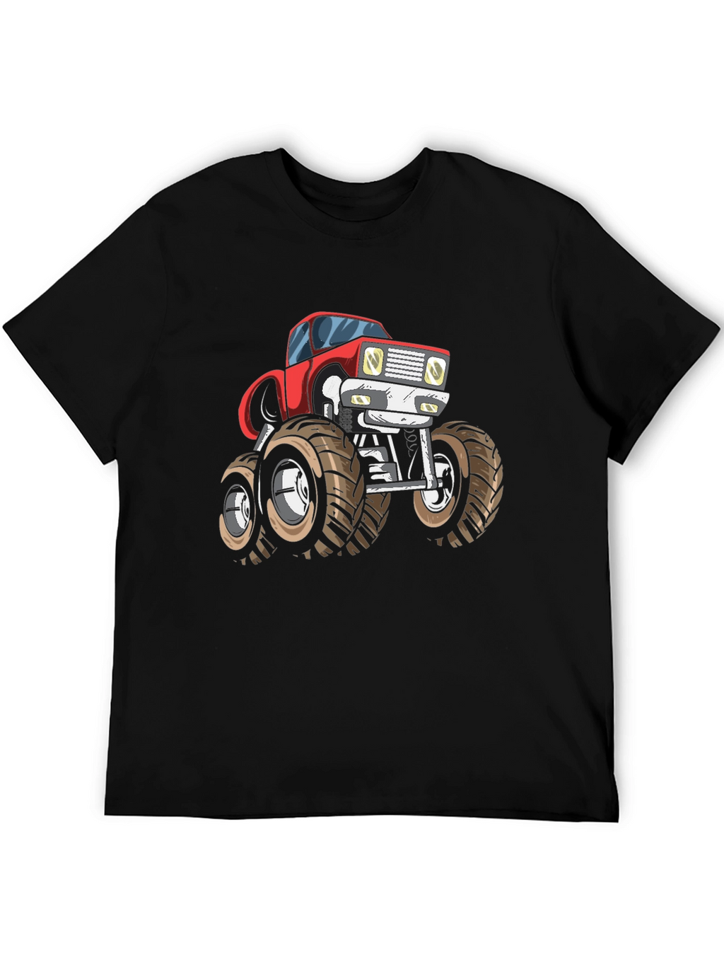 Monster Truck Graphic Tee - Bold Black Cotton T-Shirt