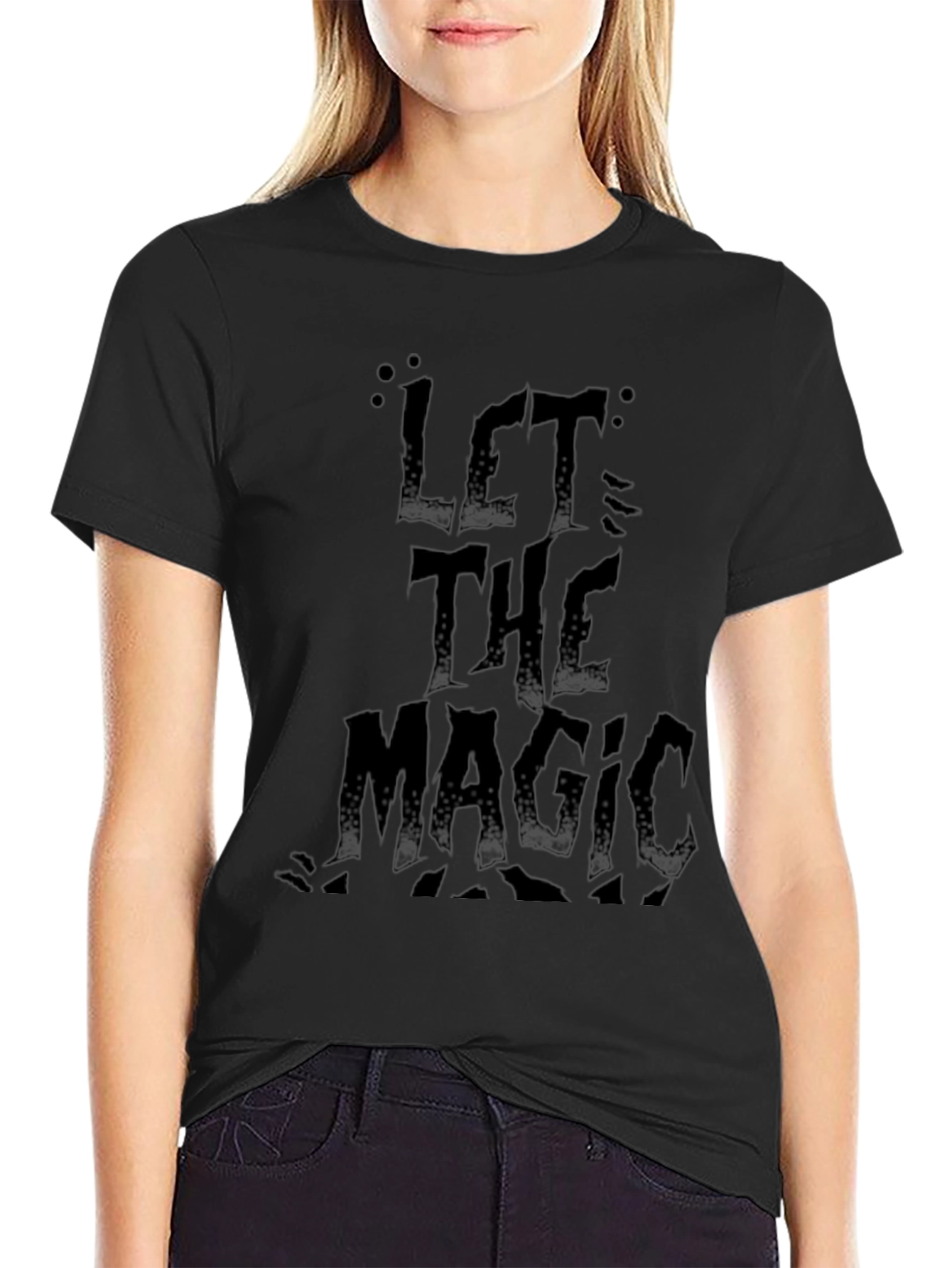 Let the Magic Happen Black Graphic Tee