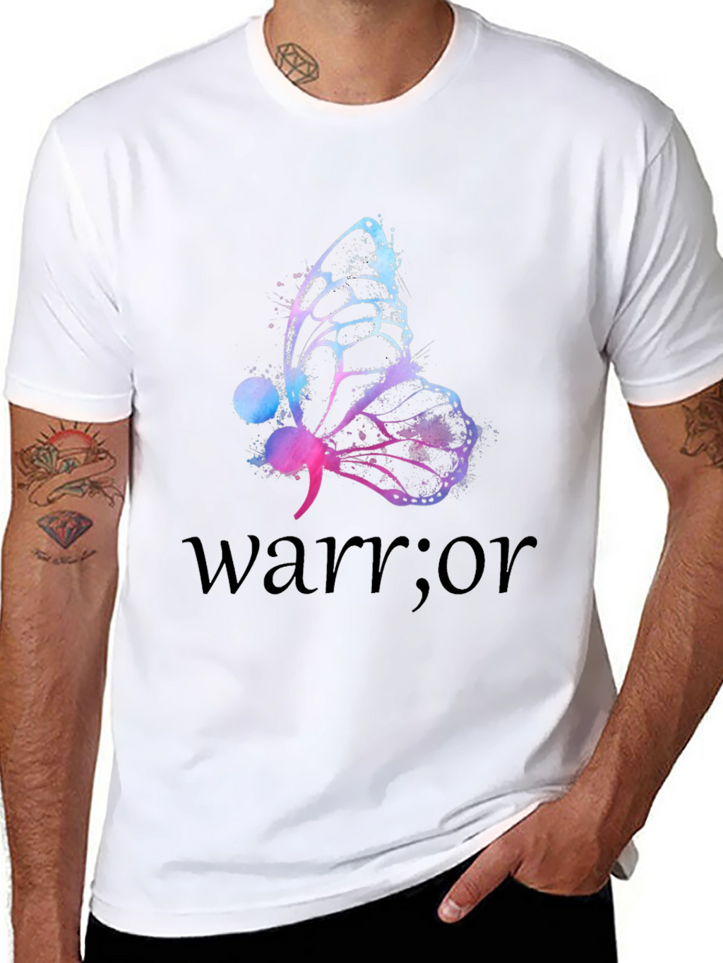 Butterfly Warrior T-Shirt - Support Mental Health