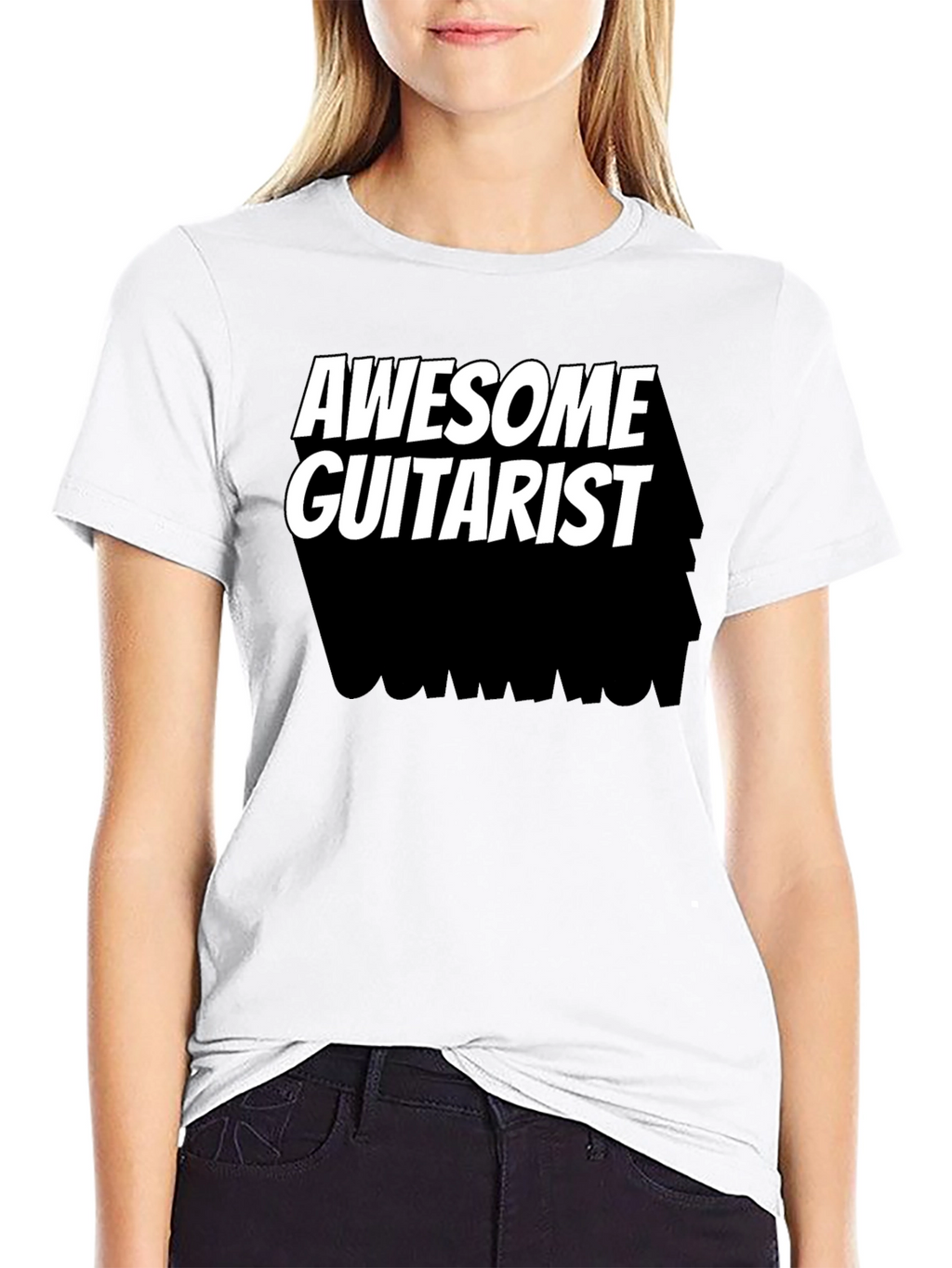 Awesome Guitarist Black T-Shirt