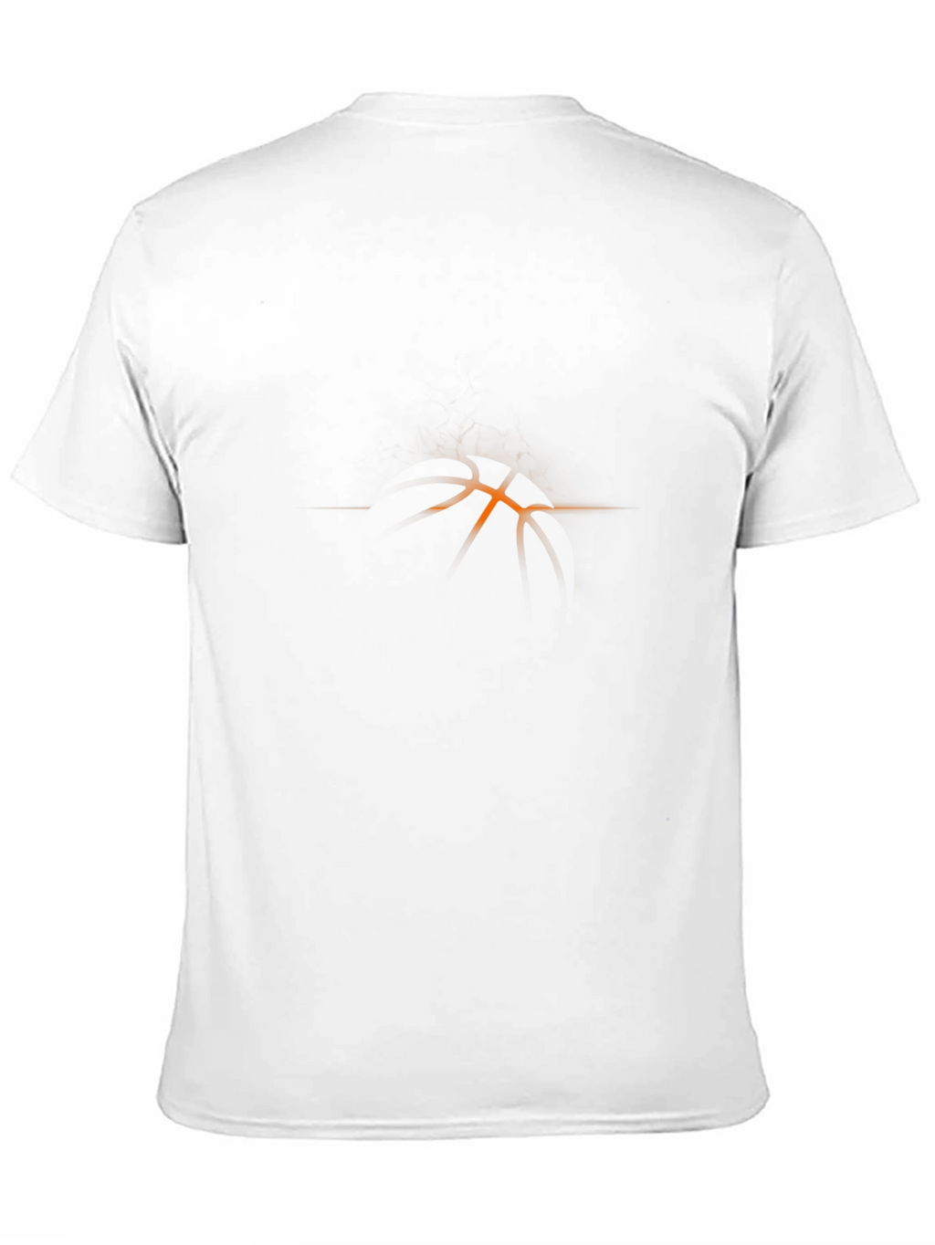 Mens Black Graphic Tee - Abstract Orange Design