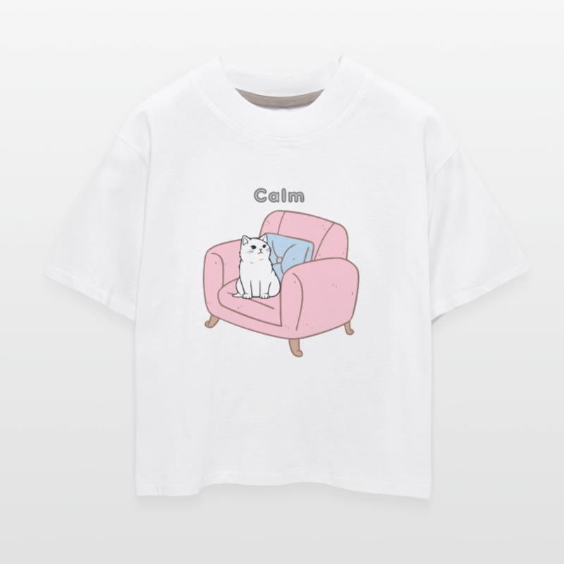 Calm Cat on Cozy Chair - Cute Relaxed Pet Lover De