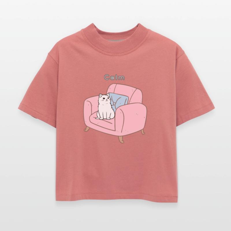 Calm Cat on Cozy Chair - Cute Relaxed Pet Lover De