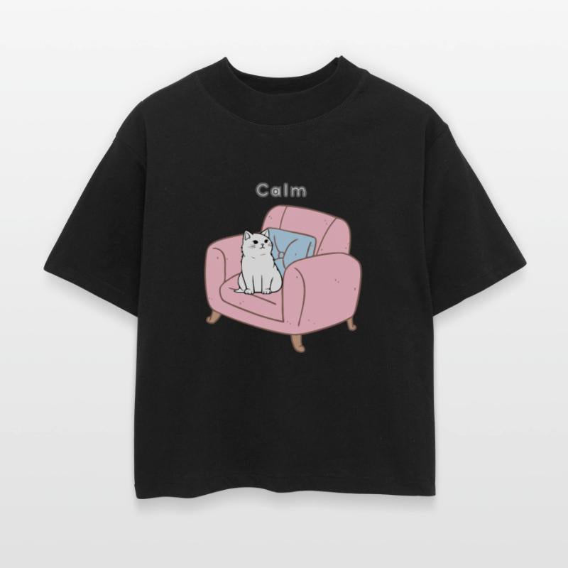 Calm Cat on Cozy Chair - Cute Relaxed Pet Lover De