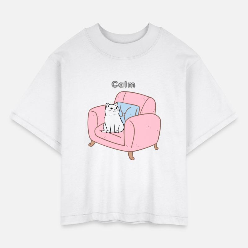 Calm Cat on Cozy Chair - Cute Relaxed Pet Lover De