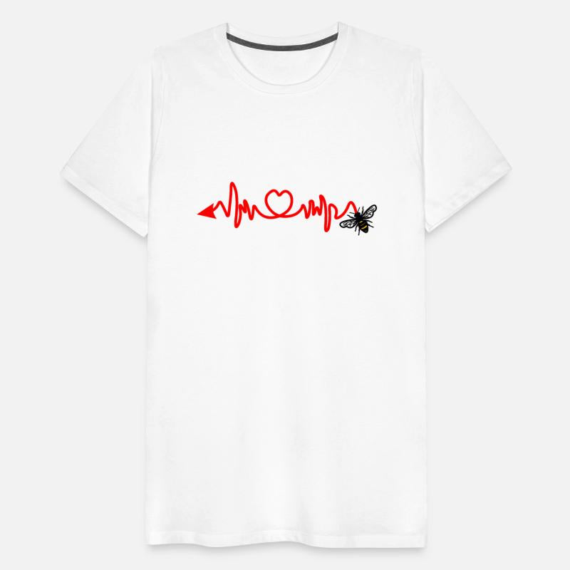 Cardio heartbeat, bee with stinger or arrow