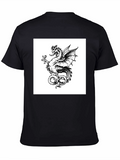 Dragon Graphic Tee - Mens Black Cotton T-Shirt