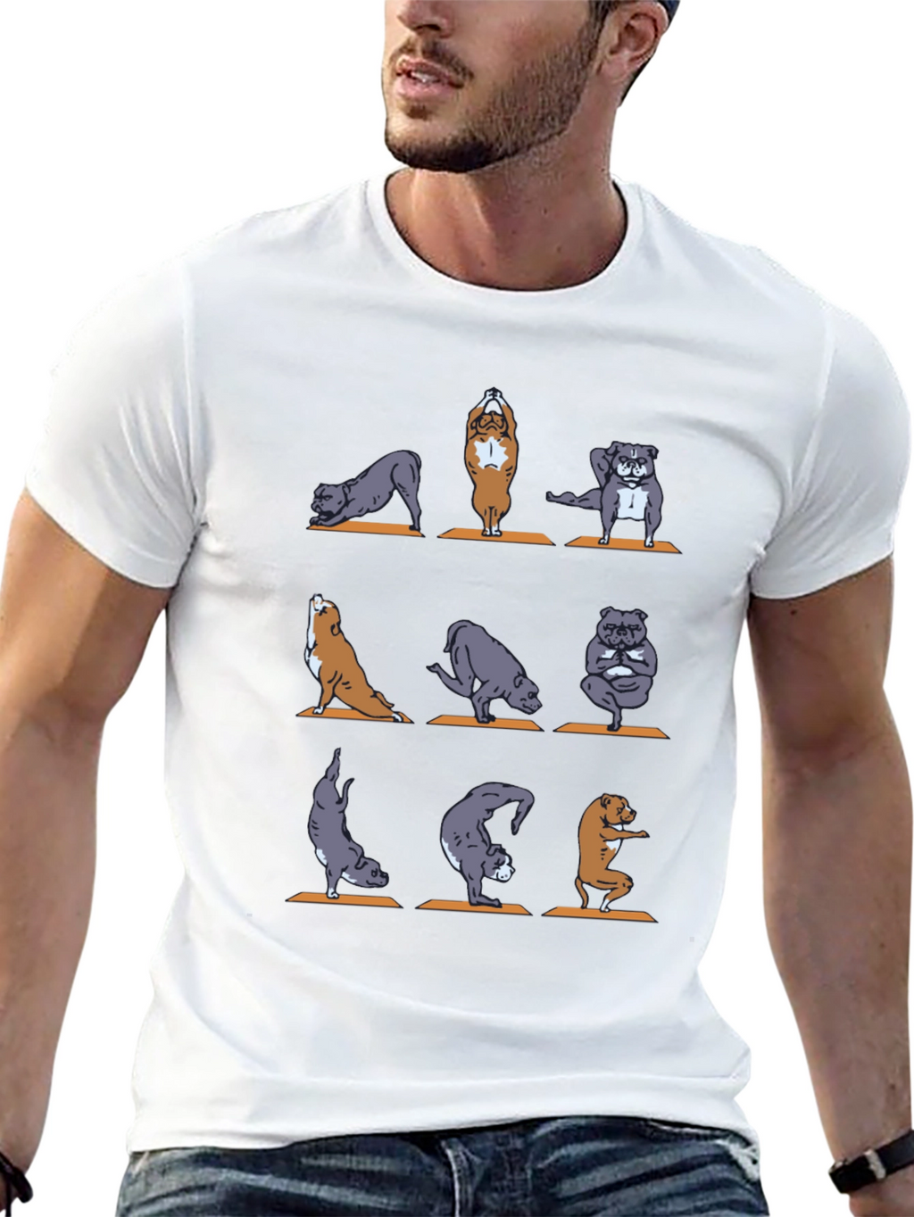 Yoga Dogs Graphic T-Shirt - Unisex
