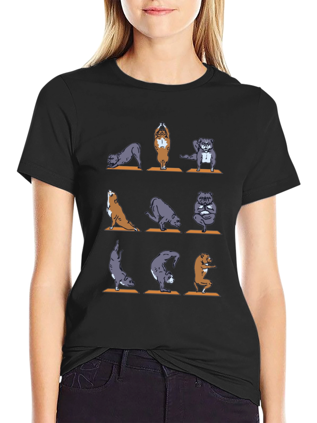 Yoga Dogs Graphic T-Shirt - Unisex