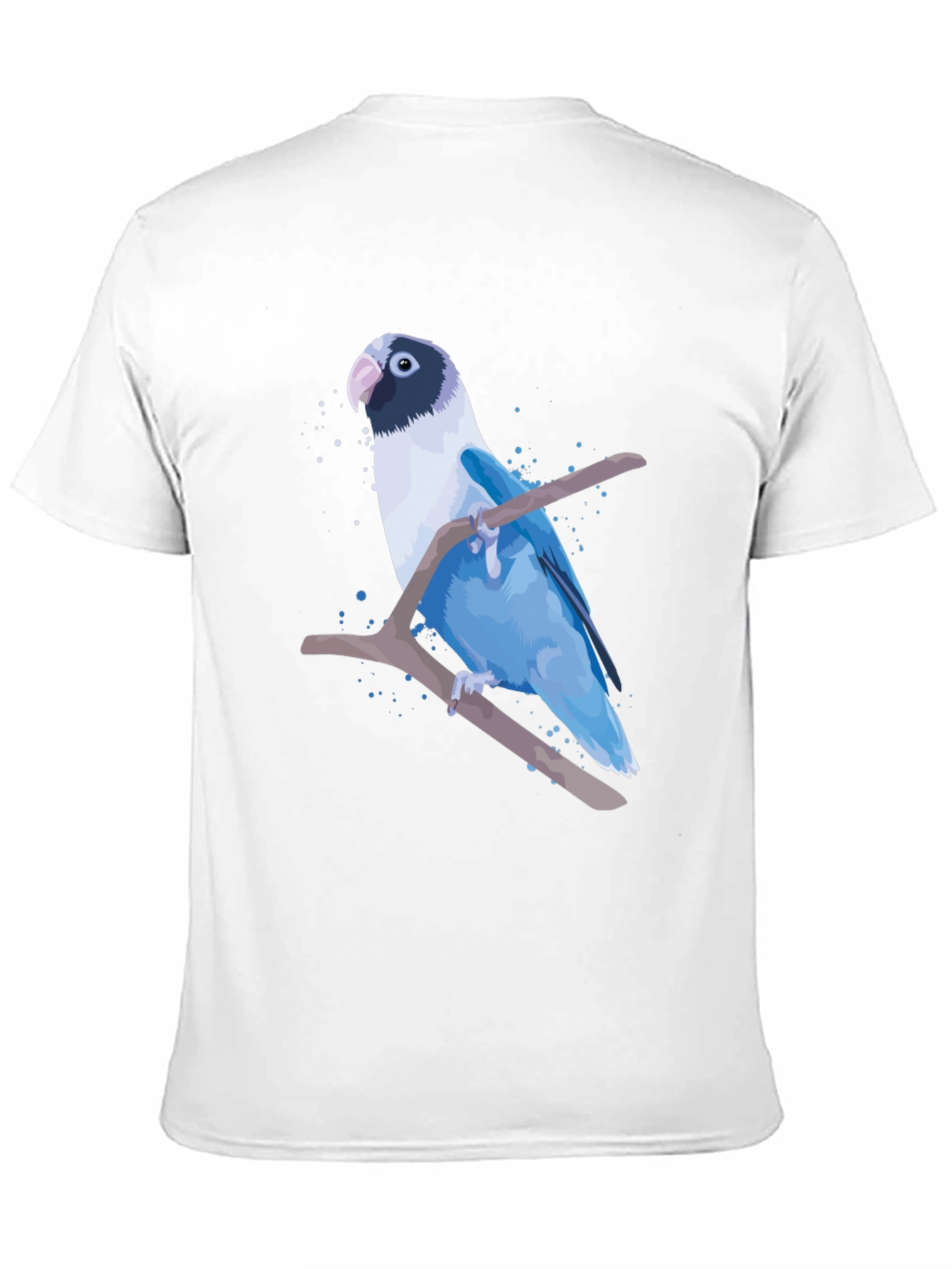 Blue Parrot Graphic Print T-Shirt
