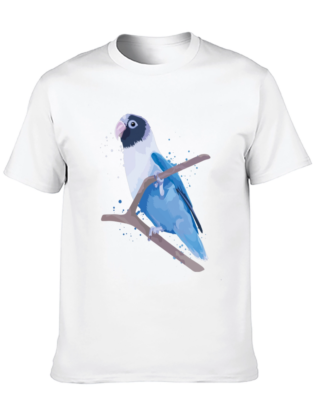 Blue Parrot Graphic Print T-Shirt