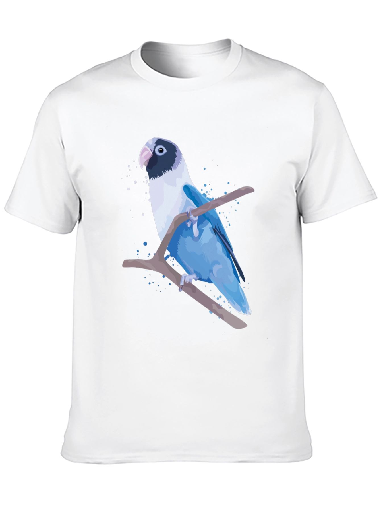 Blue Parrot Graphic Print T-Shirt