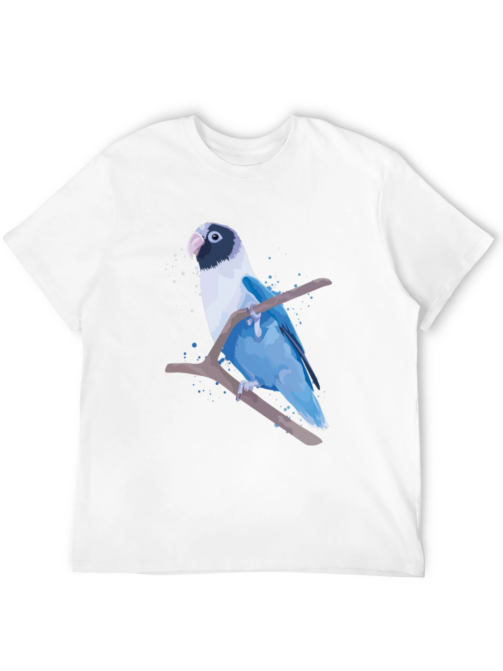 Blue Parrot Graphic Print T-Shirt