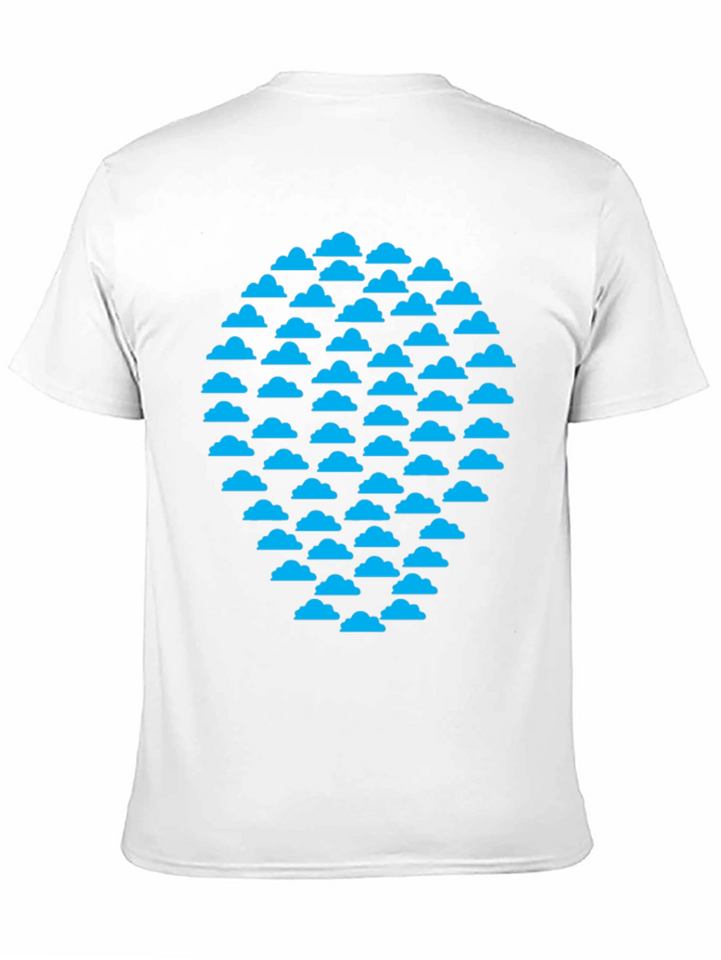 Cloud Pattern Black T-Shirt
