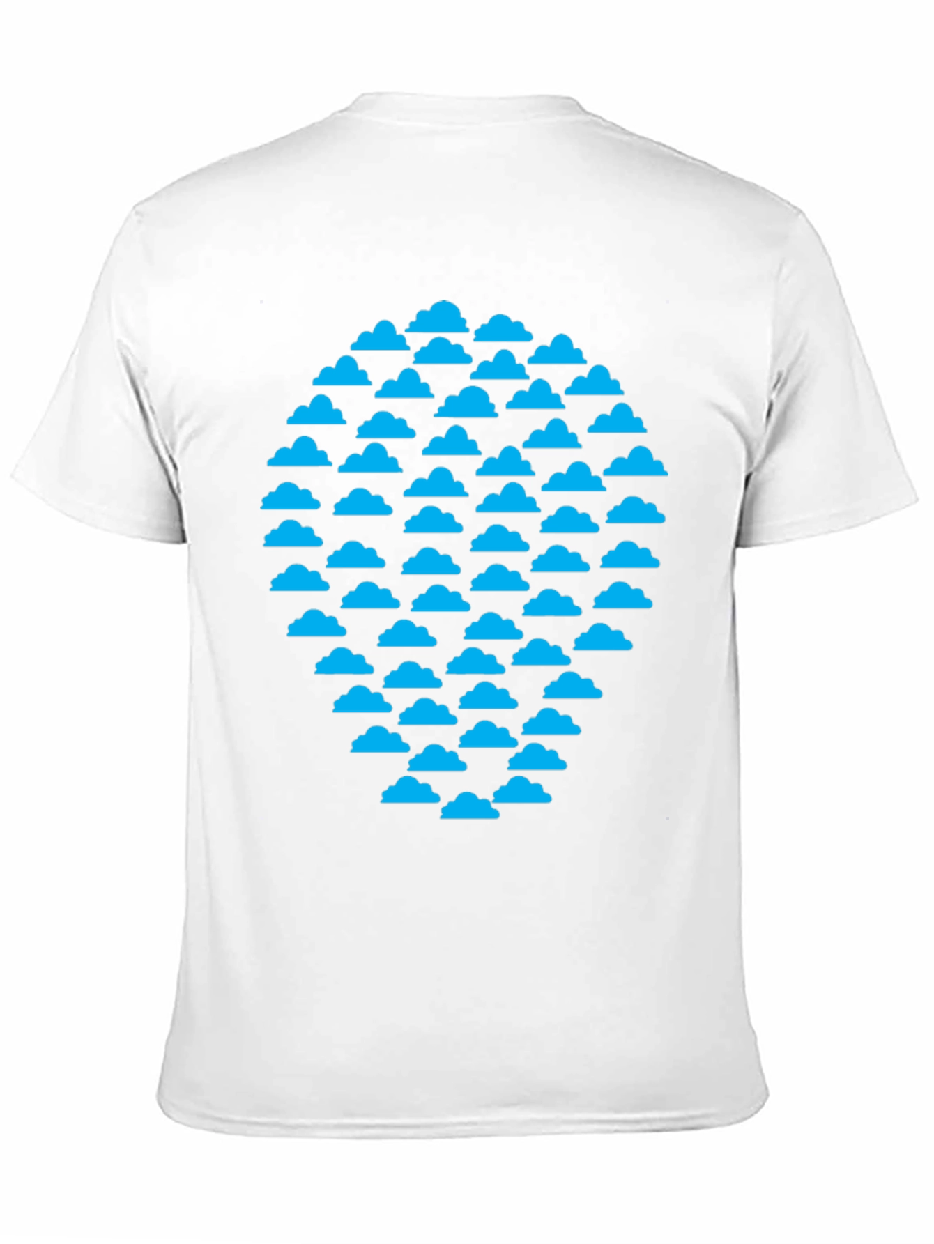 Cloud Pattern Black T-Shirt