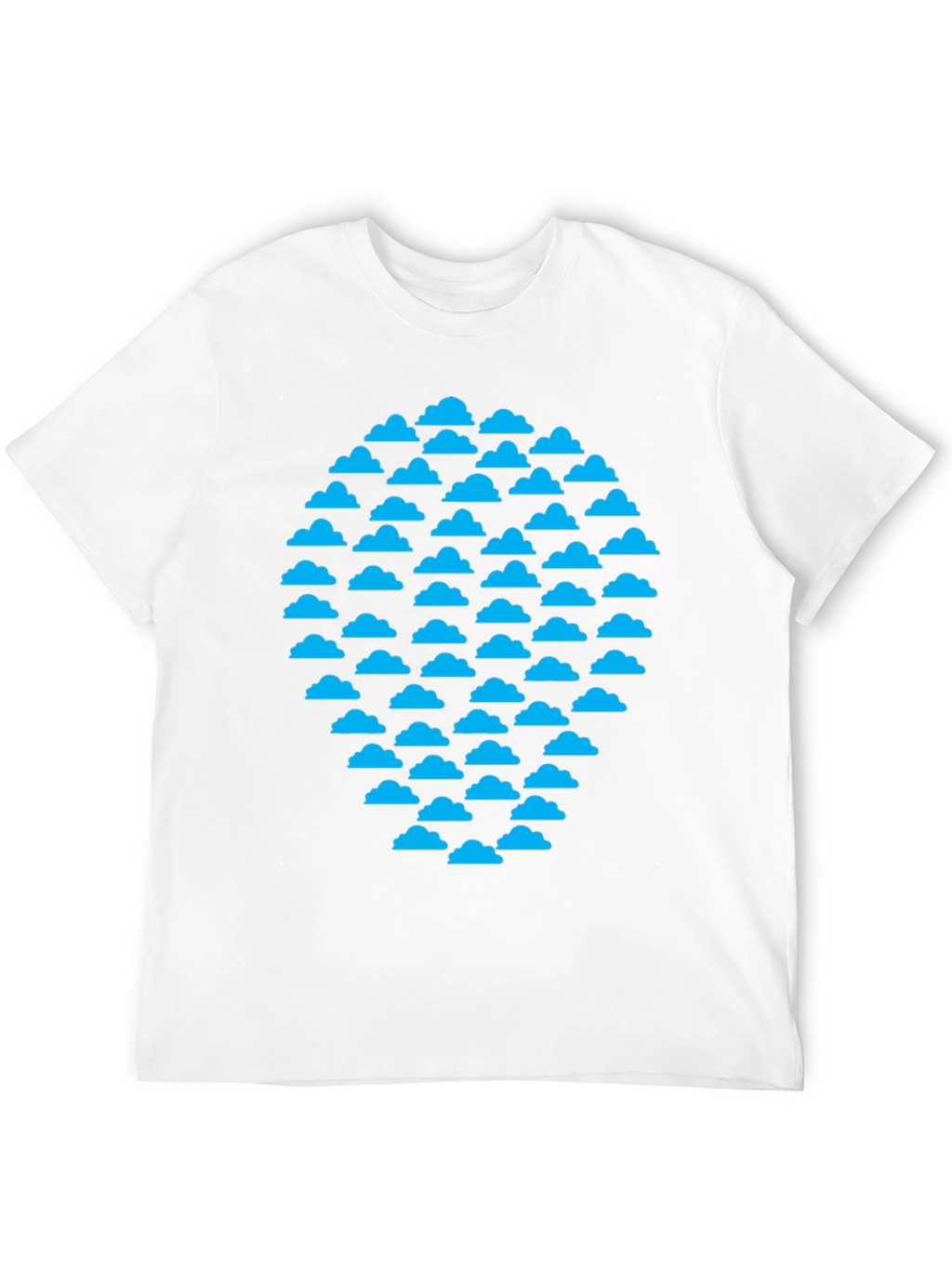 Cloud Pattern Black T-Shirt