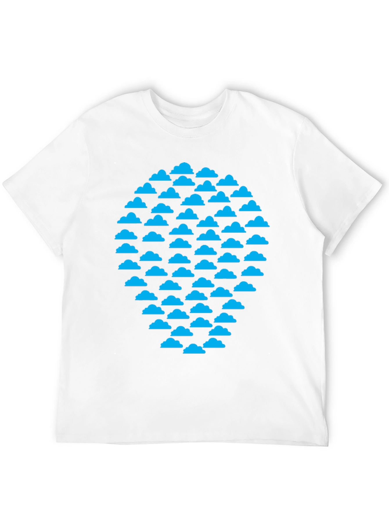 Cloud Pattern Black T-Shirt
