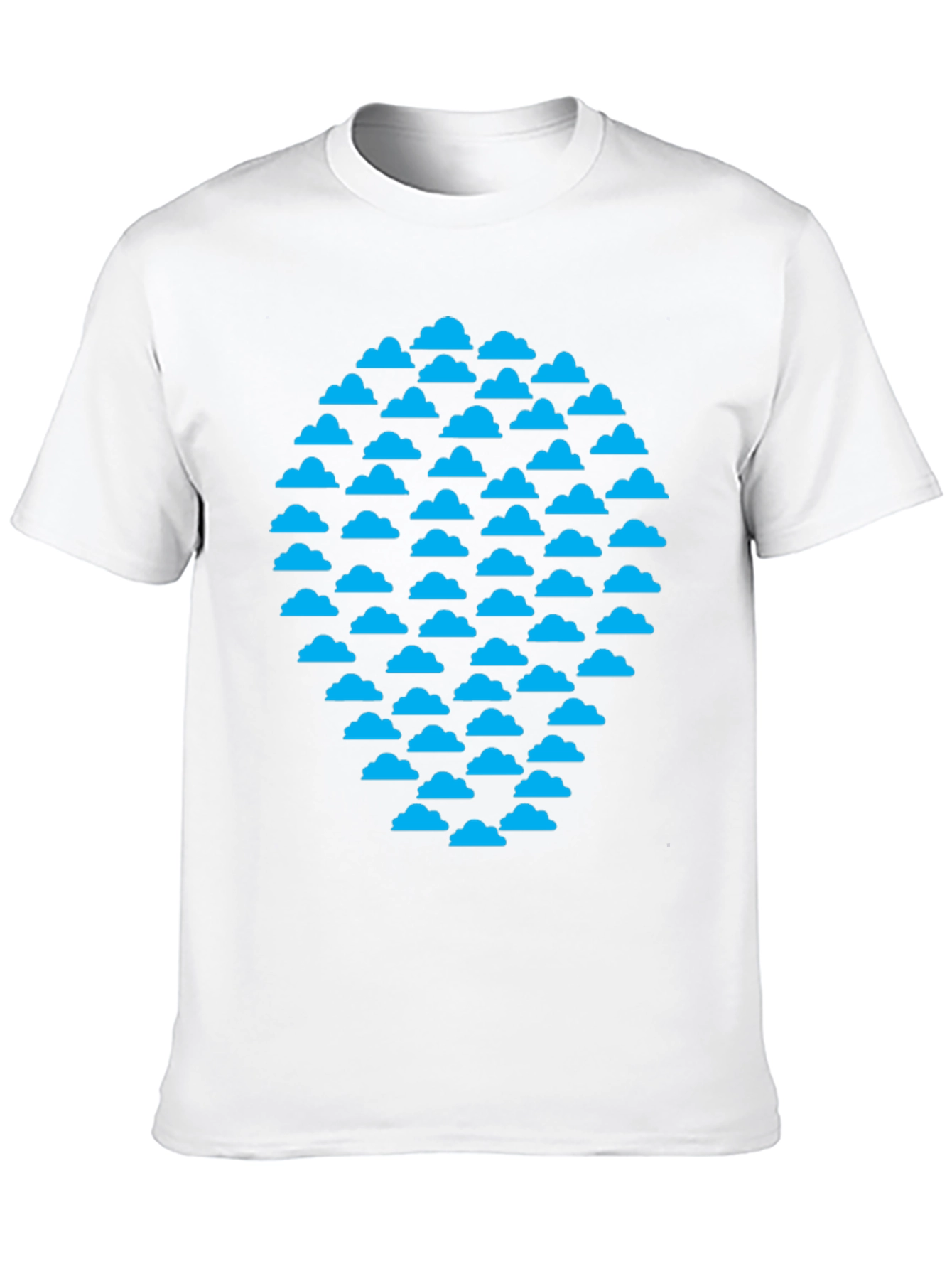 Cloud Pattern Black T-Shirt
