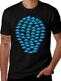 Cloud Pattern Black T-Shirt