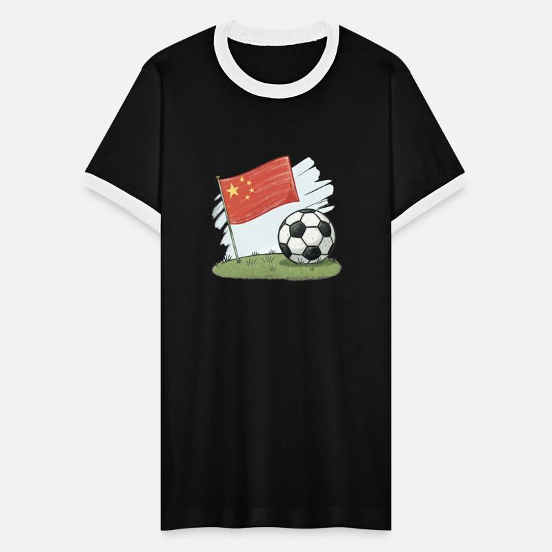 China flag and crayon-style soccer ball
