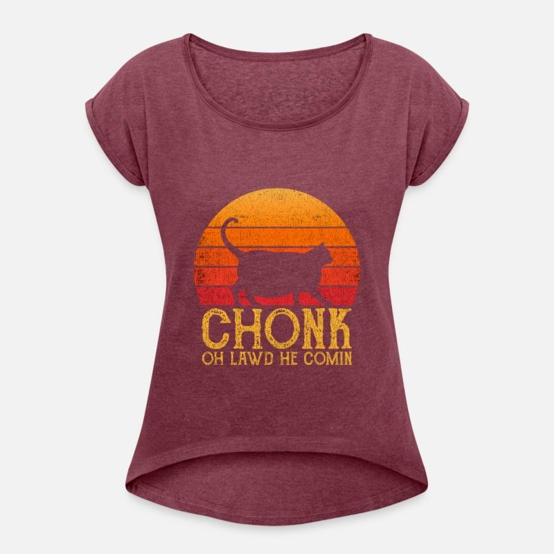 Chonk Distressed Retro Sun 70s 80s Colors Funny