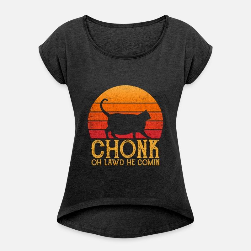 Chonk Distressed Retro Sun 70s 80s Colors Funny