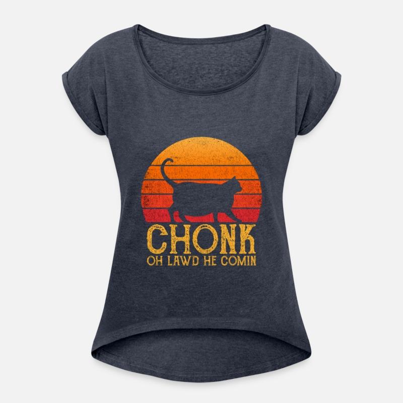 Chonk Distressed Retro Sun 70s 80s Colors Funny