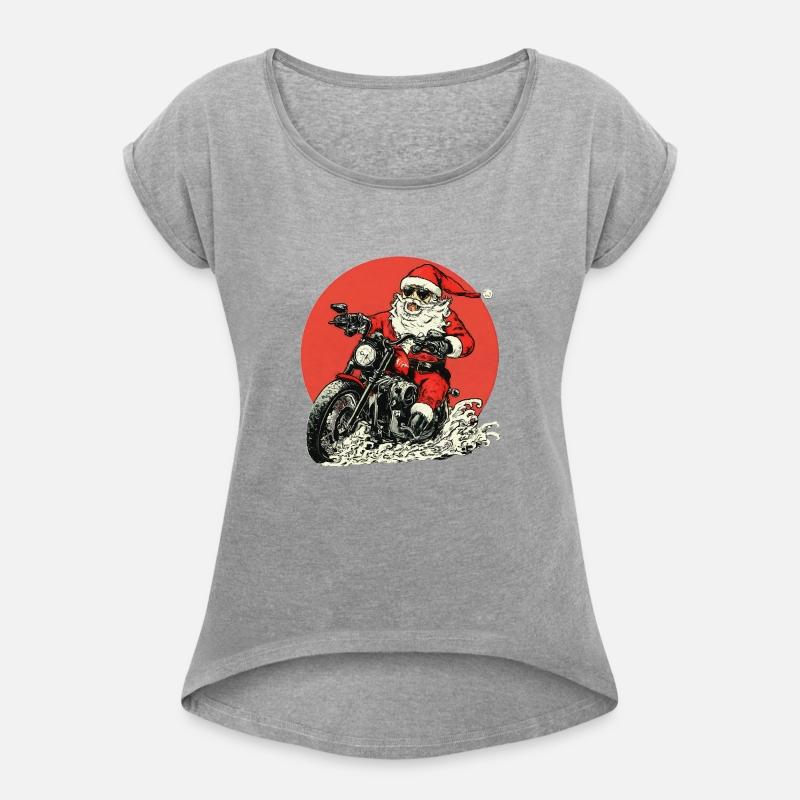 Christmas Santa Claus Riding Motorcycle