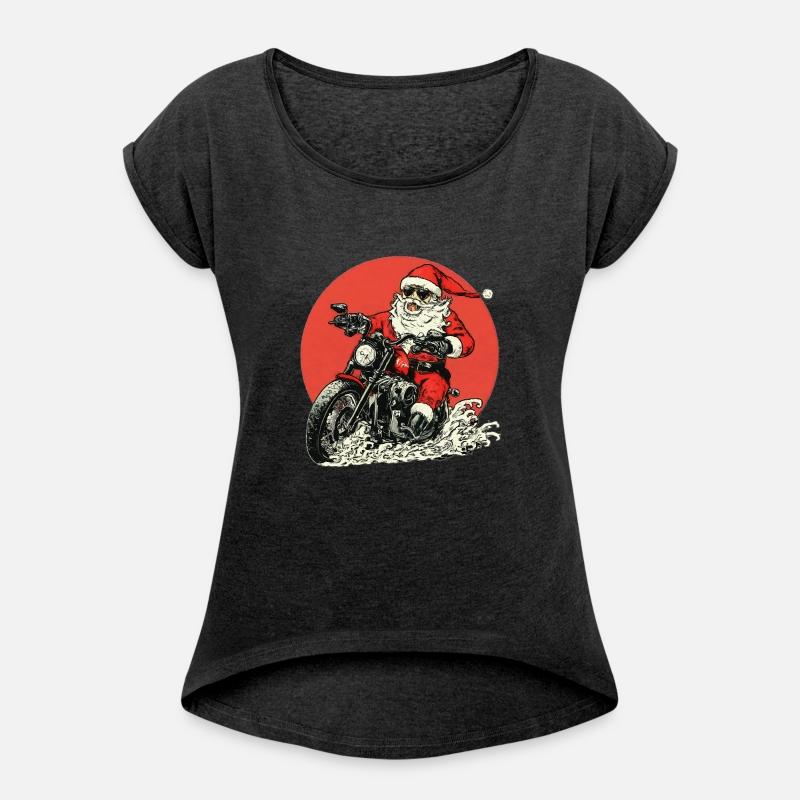 Christmas Santa Claus Riding Motorcycle