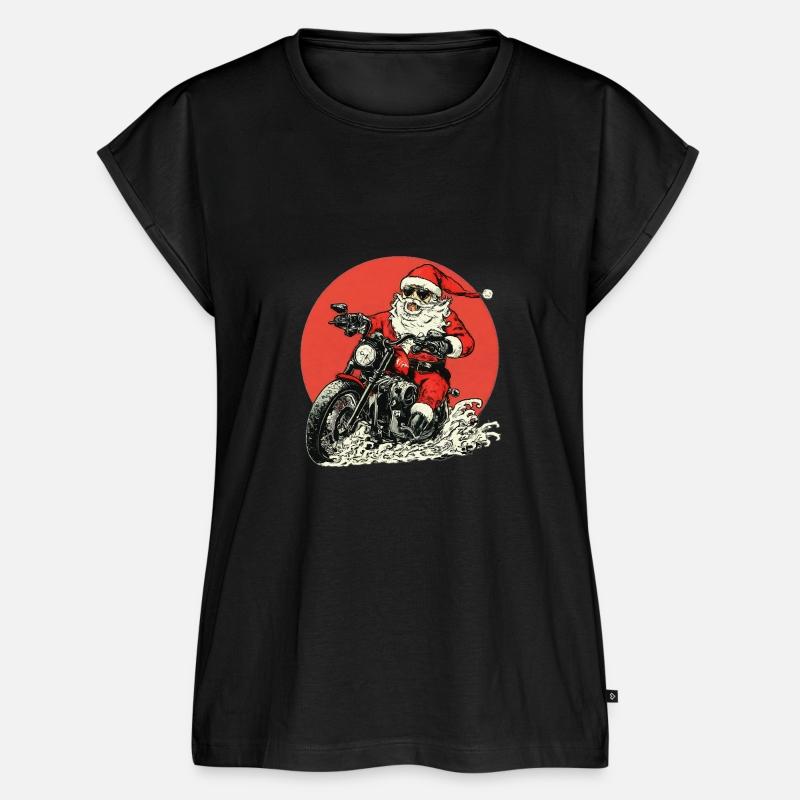 Christmas Santa Claus Riding Motorcycle