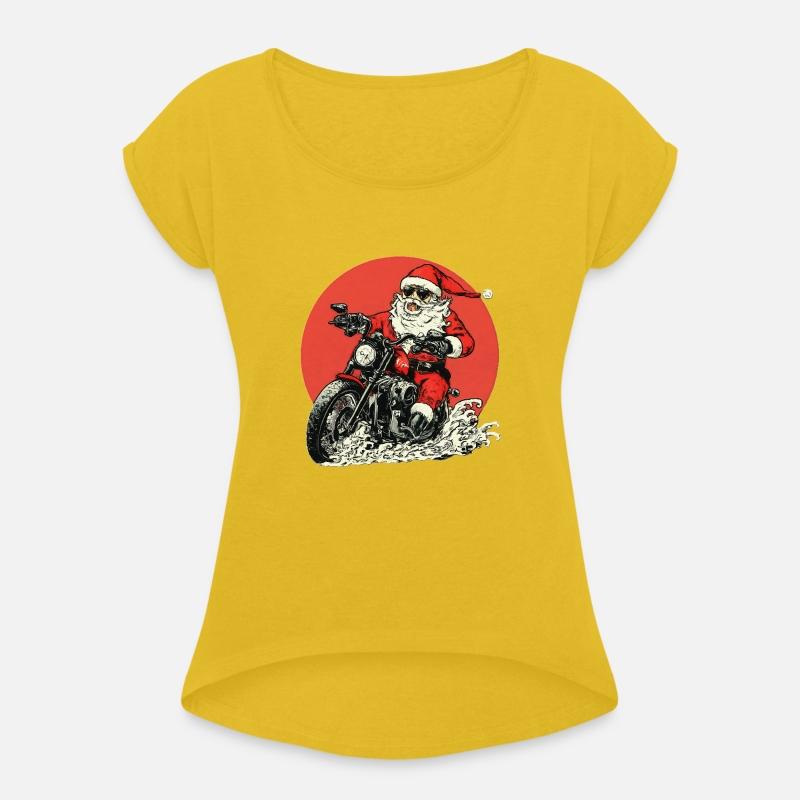 Christmas Santa Claus Riding Motorcycle