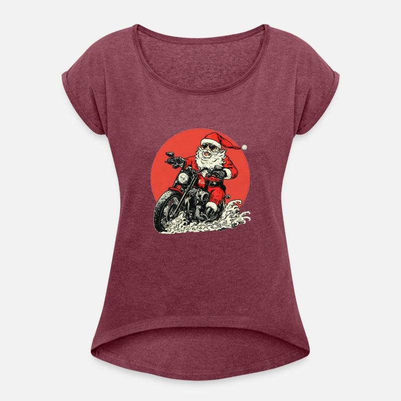 Christmas Santa Claus Riding Motorcycle