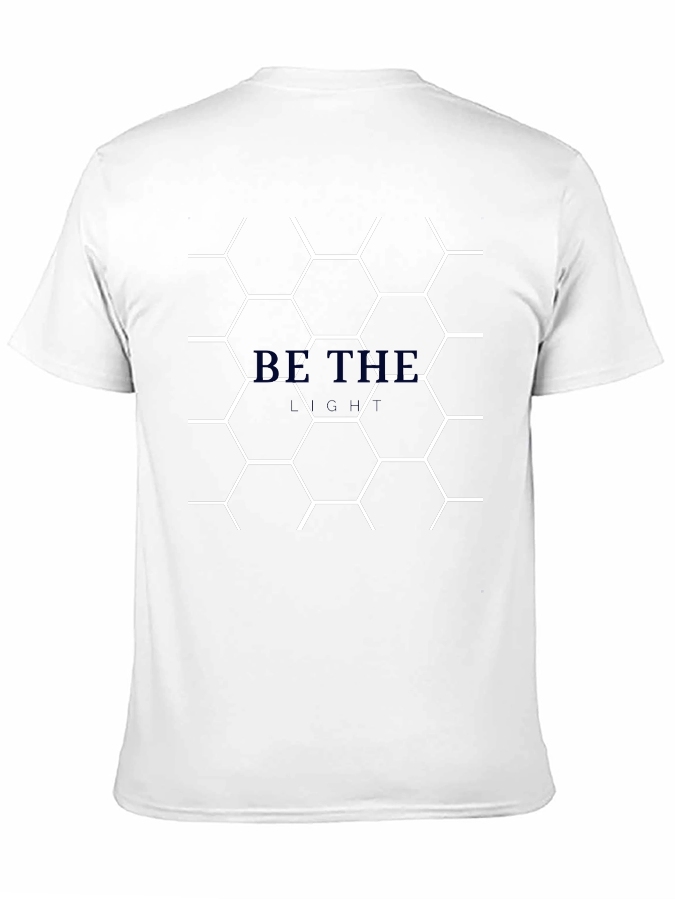 Geometric Hexagon Pattern Black T-Shirt