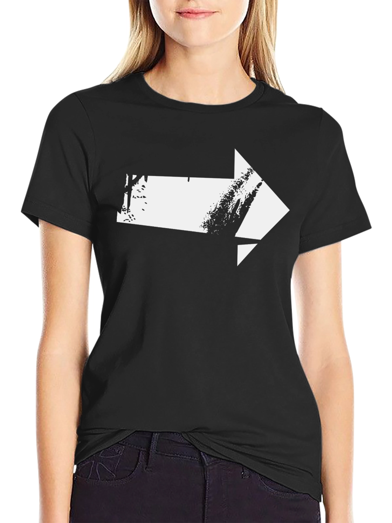 Arrow Graphic T-Shirt - Modern Design Black Tee