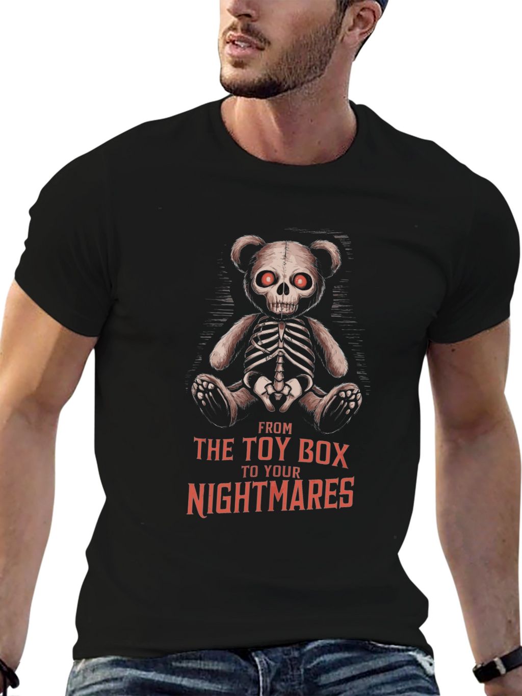 Creepy Teddy Bear Skeleton T-Shirt