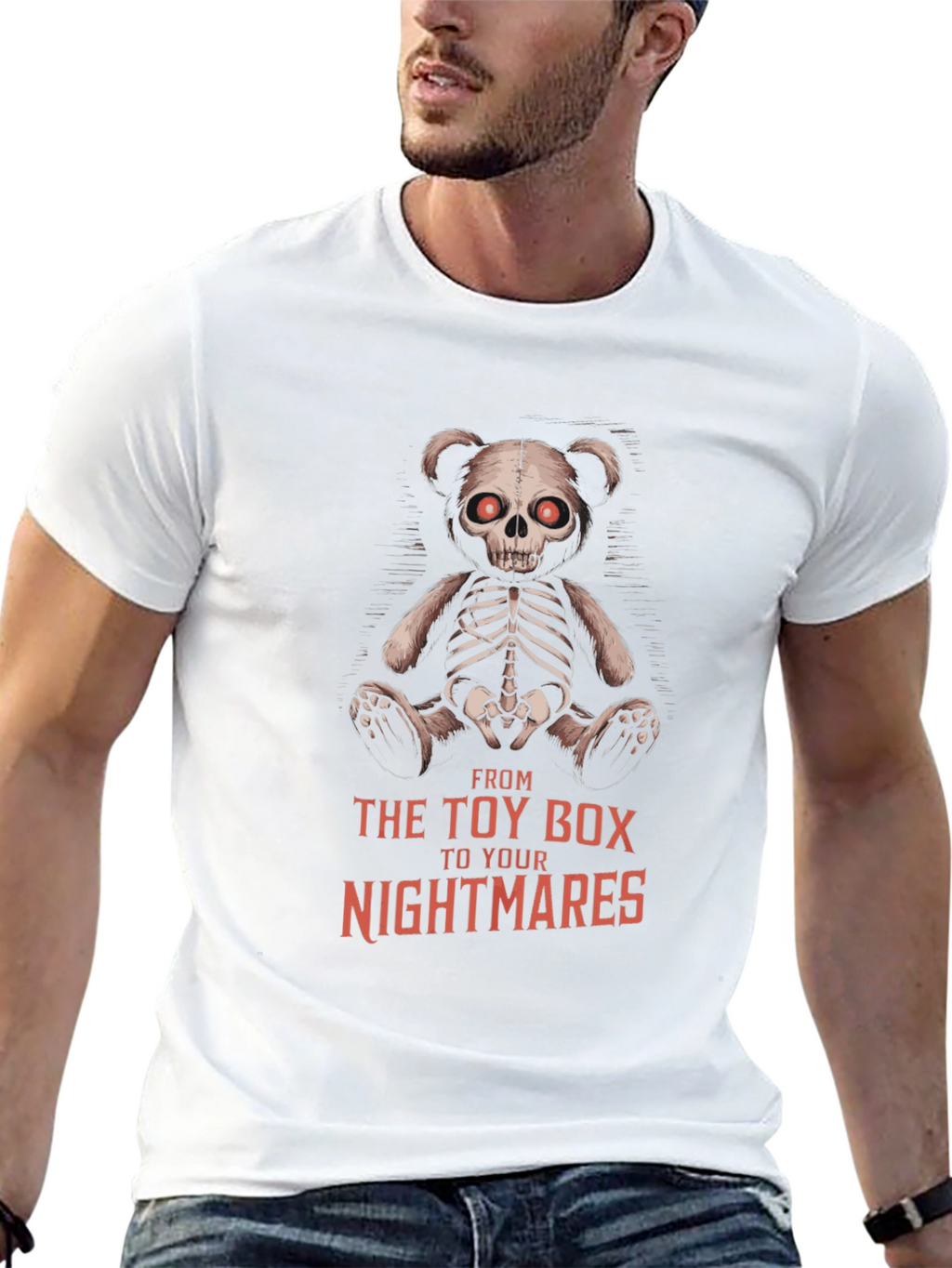 Creepy Teddy Bear Skeleton T-Shirt